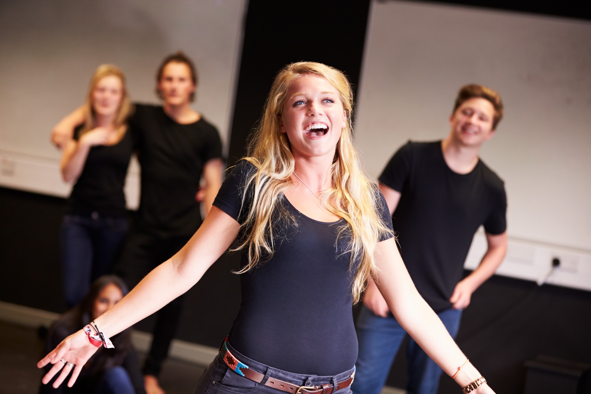 Students Taking Singing Class At Drama College